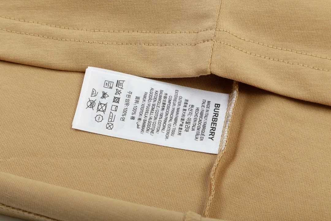 BURBERRY 🪡 Logo Classic ， Retro Same Style T 260 Versatile : Khaki Size：XS~L